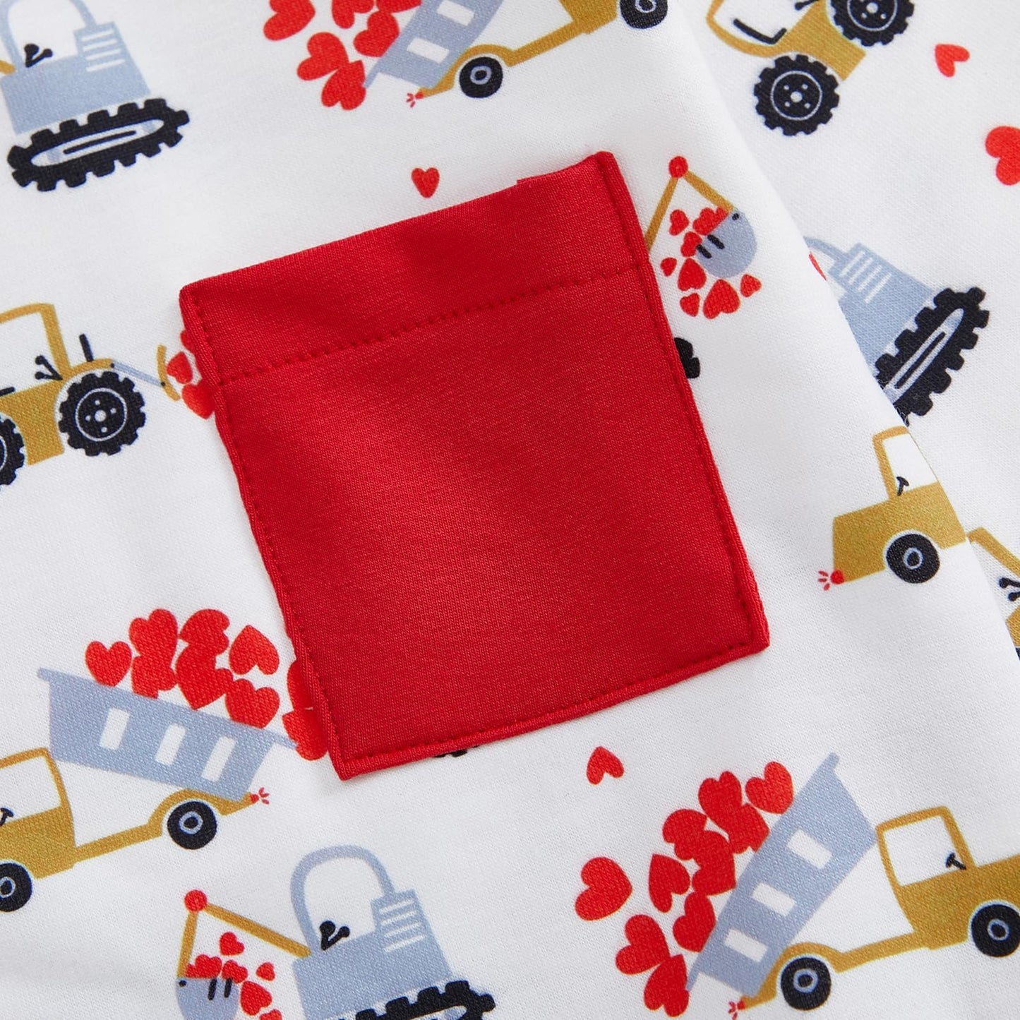 Beqeuewll Baby Boy Valentines Day Outfit Love Clothes Long Sleeve Truck Letter Sweatshirt Jogger Pants Outfits Winter Spring (Tr