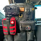 Vviitop Molle Seat Back Organizer, Tactical Car Seat Cover Organizer Panel with Pouches, Molle Universal Vehicle Panel (Red)