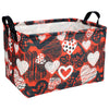ASKETAM Valentines Day Basket Gift for Empty Cute Heart Large Storage Bin for Kid and Baby Room D  cor (Black and White Creativ