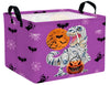 BOOHIT Large Halloween Themed Candy Gift Boo Basket for Kids Baby Personalized Adults Storage Bin Fall Decor(Purple Dinosaur)