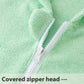 Missshorthair Hooded Towel Robe For Kid, Zipper Beach Cover Up, Swim Changing Robe For Boy, Girls Bath Towelling Poncho Robe Zip