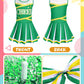 Jenpen Cheerleader Costume For Girls Cute Cheerleading Outfit Cheer Uniform For Halloween Dress Up With Accessories (Green,L(7-9