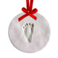 Tiny Ideas Glitter Babyprints Ornament, Babys First Christmas Holiday Keepsake, Newborn Handprint or Footprint Clay Kit, Easy N