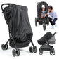 Orzbow Stroller Sun Shade, Universal Sun Shade for Stroller with Two-Way Zip, Breathable Baby Sun Shade Cover Blocks 95% UV (UPF