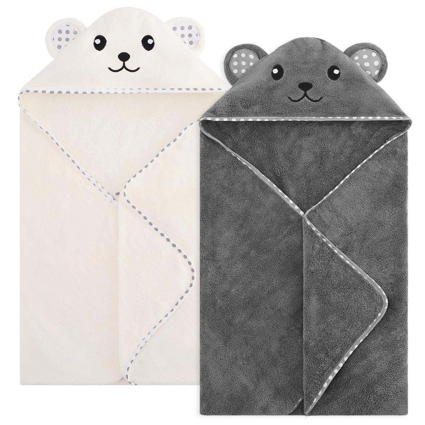 Urseory Baby Hooded Towel, 2 Pack Cotton Baby Towel Set, 31 X 31 Inch Super Soft Baby Bath Towel For Infants, Toddlers And Newbo