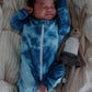Owlivia Organic Cotton Baby Boy Girl Zip Up Sleep N Play, Footless, Long Sleeve(0-3 Months, Tie Dye Green)