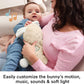 Fisher-Price Baby Sound Machine Soothe & Settle Bunny Portable Plush Toy with Music, Lights & Motion for Newborns