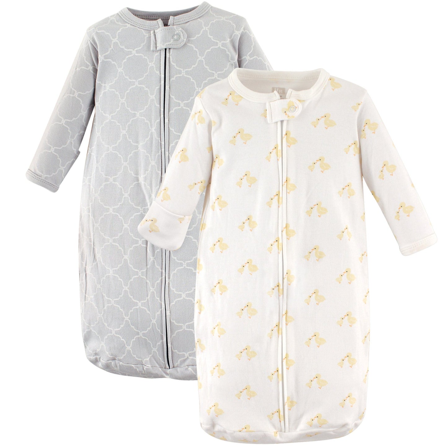 Hudson Baby Unisex Baby Cotton Long-Sleeve Wearable Sleeping Bag, Sack, Blanket, Duck, 3-9 Months