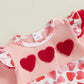 My First Valentines Day Baby Girl Outfit Love Heart Letter Long Sleeve Romper Newborn Spring Jumpsuit Clothes (A-Red, 0-3 Months