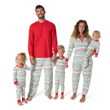 Gerber Unisex Baby Women'S 2-Piece Holiday Family Matching Pajamas, Oh What Fun Fairisle