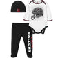Gerber Nfl Baby Boys' 3Pc Bodysuit, Footed Pant, & Cap Set, Atlanta Falcons, 3-6 Months