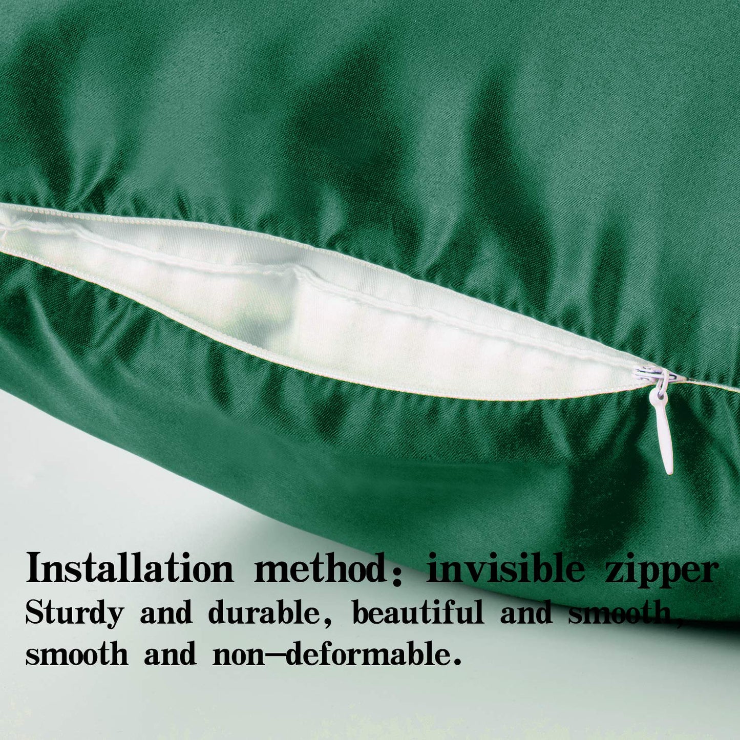 Ntbay Zippered Silk Satin Toddler Pillowcases - 2 Pack Hidden Zipper 13X18 Pillowcases - Luxury And Silky Baby Travel Pillow Cov