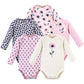 Touched By Nature Baby Boys Organic Cotton Long-Sleeve Bodysuits T Shirt Set, Blossom, 12-18 Months Us