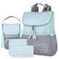 Baby Essentials Diaper Bag Backpack 5 Piece Set with Sun, Moon, and Stars, Wipes Pocket, Stroller Straps, Dirty Diaper Pouch, Ch