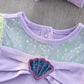 Dressy Daisy Baby Girls Princess Mermaid Dress Onesie Bodysuit Romper Halloween Costume With Headband Size 6-9 Months Purple 214