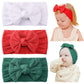Jollybows Baby Girl Headband Bows Nylon Head Wraps Newborn Hairbands Infant Toddler Hair Bow (4- Red Green White- Merry Christma