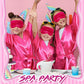 Sintuff 24 Pcs Sleepover Party Supplies For Girls 6 Spa Party Robes 6 Tote Bags 6 Headbands 6 Spa Masks(Size 12,Rose Red)