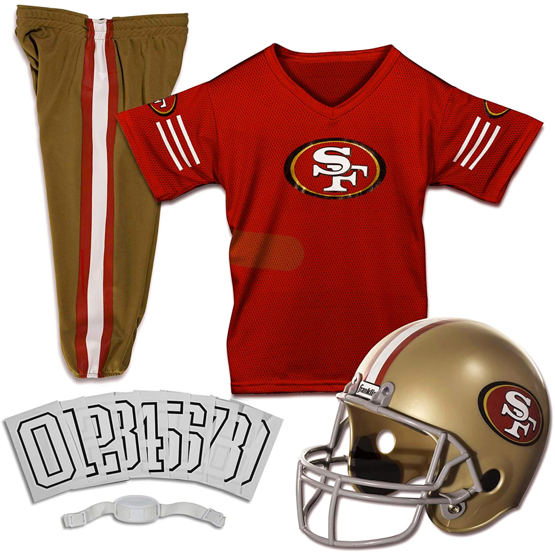 Franklin Sports San Francisco 49Ers Kids Nfl Uniform Set - Youth Nfl Team Jersey, Helmet, Pants + Apparel Costume - Official Nfl