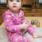 Cocomelon Infant Baby Boys Or Girls Fleece Coverall Pink 18 Months