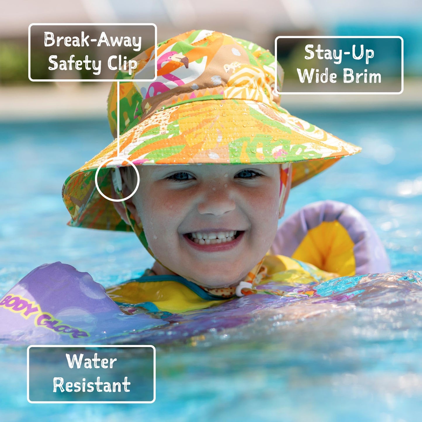 Jan & Jul Summer Kids Bucket Hat With Strings, Foldable, Aqua-Dry (Xl: 5-12 Years, Navy)