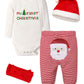 Abbence My First Christmas Baby Girl Boy Christmas Outfit,Baby 1St Christmas 4Pcs 6-9 Months