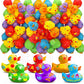 Lenwen 36 Pcs Thanksgiving Rubber Ducks 2 Themed Rubber Ducks Bulk Party Gifts for Birthday Baby Showers Accessories Halloween T