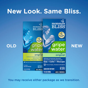 Mommy'S Bliss Gripe Water Original, Infant Gas & Colic Relief, Gentle & Safe, 2 Weeks+, 4 Fl Oz (Pack Of 1)