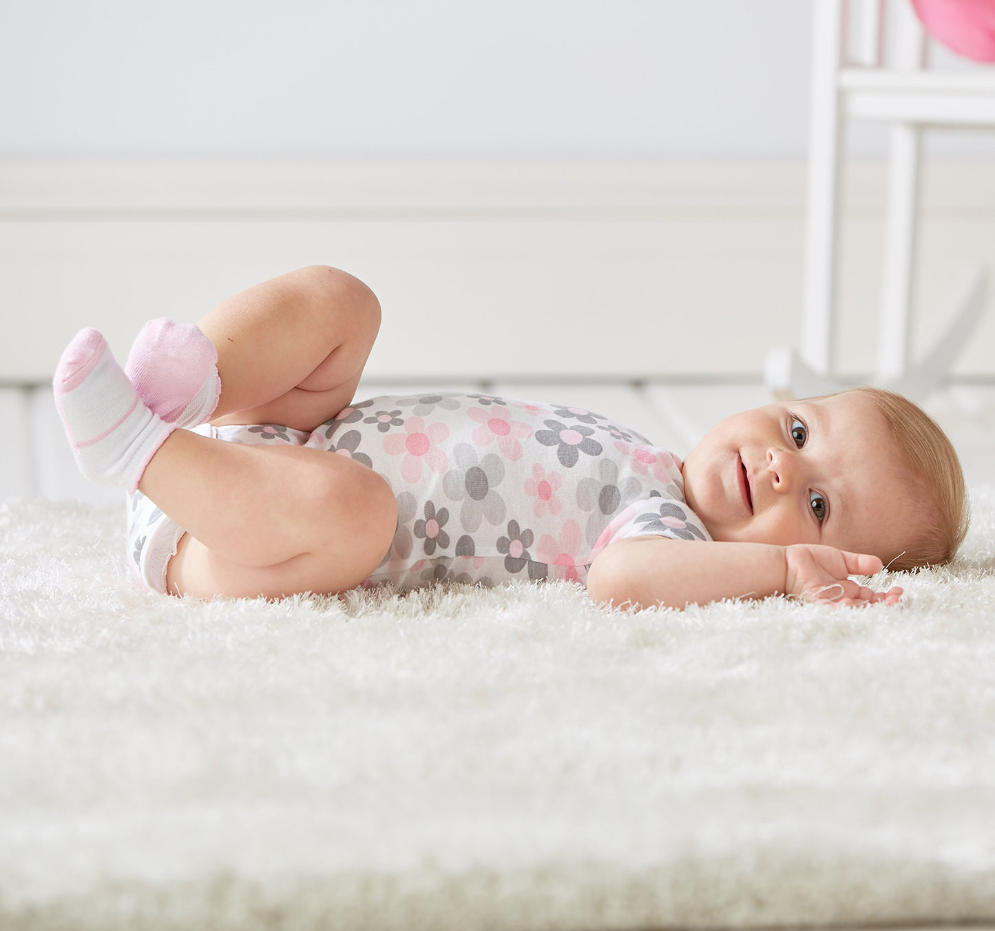 Gerber Baby Girls 5-Pack Variety Onesies Bodysuits Girl Bodysuits, Elephants/Flowers, 0-3 Months Us