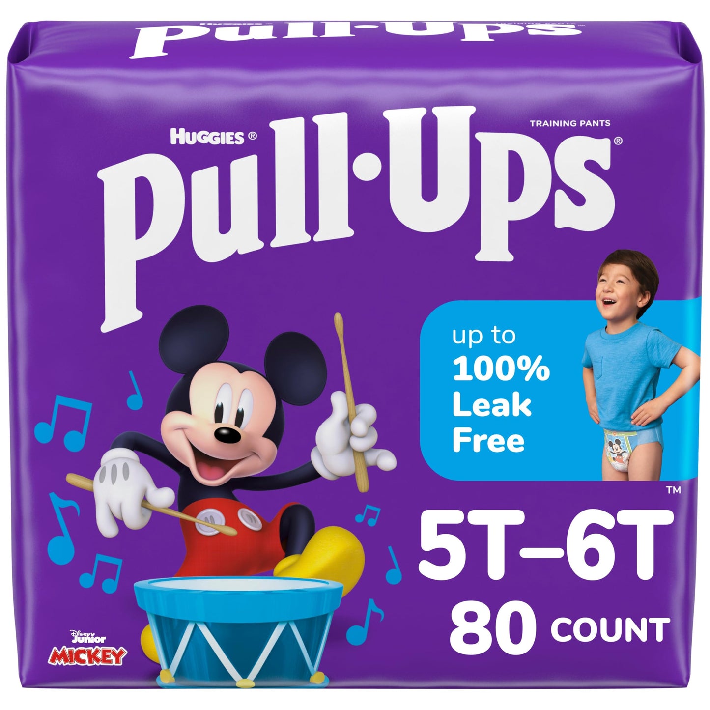 Pull-Ups Boys' Potty Training Pants, 5T-6T (46+ Lbs), 80 Count (2 Packs Of 40)
