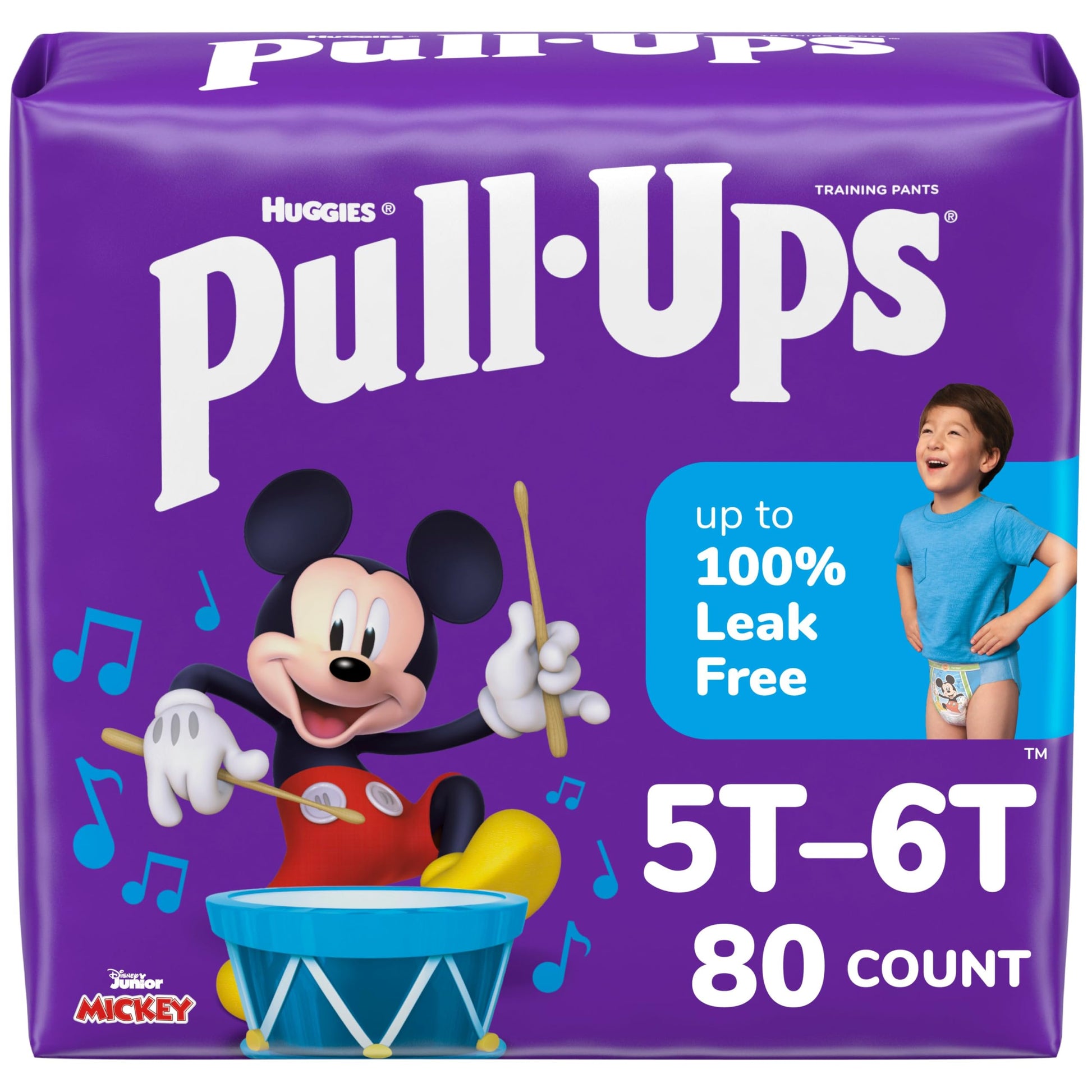 Pull-Ups Boys' Potty Training Pants, 5T-6T (46+ Lbs), 80 Count (2 Packs Of 40)