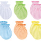 Rative Newborn Baby Boys And Girls Gloves,No Scratch Mittens 100% Cotton (0-6 Months, 6 Pairs/Assorted)