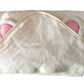 Baby Hooded Towel Large Bamboo Towel for Infant New Born and 2 Washcloths Set, Pink Bear Ears, Large