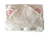Baby Hooded Towel Large Bamboo Towel for Infant New Born and 2 Washcloths Set, Pink Bear Ears, Large
