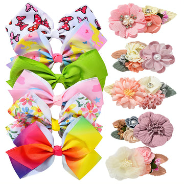 Fsmiling Hair Bows for Girls Alligator Clips Flower Girls Bows Grosgrain Ribbon Bows Hair Accessories for Girls