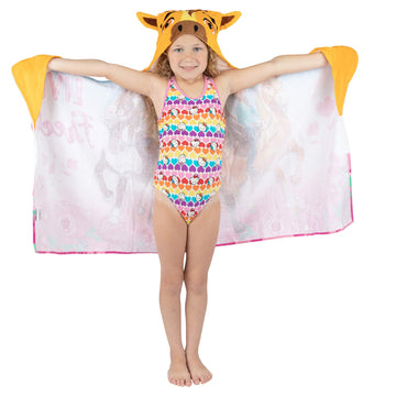 Franco Kids Bath Hooded Towel Wrap, 24 In X 50 In, Dreamworks Spirit