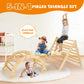 Cozibb Pikler Triangle Set, 5 In 1 Large Wooden Montessori Climbing Toys, Toddlers Indoor Playground, Baby Climbing Set With Ram