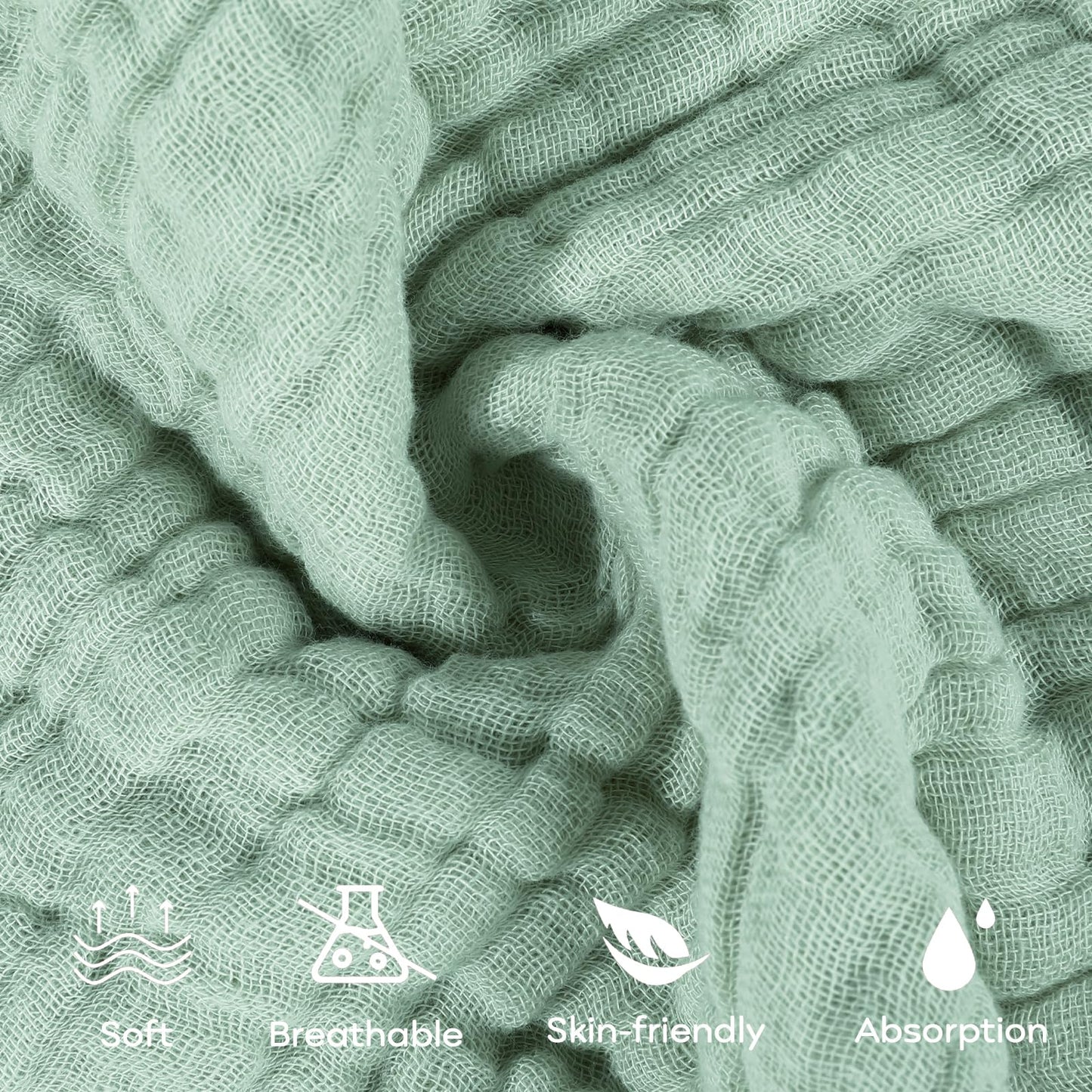 Yoofoss Muslin Baby Washcloths 100% Cotton Face Towels 10 Pack Wash Cloths For Baby 12X12In Soft And Absorbent Baby Wipes (Dark