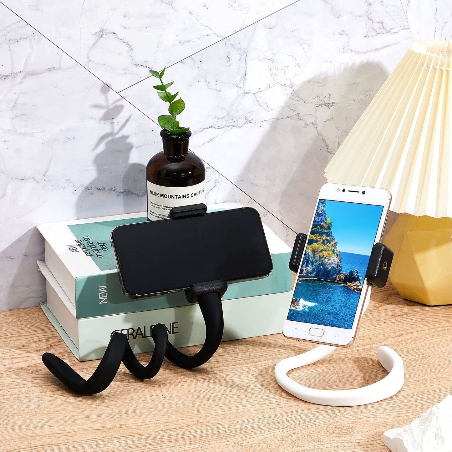 Amylove 2 Pcs Stroller Phone Holder Portable Cell Phone Holder Stand Universal Stroller Accessories For Parent Baby Toddler Phon