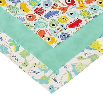 Babyville Boutique 35025 Pul Fabric, Dinos & Monsters, 21 X 24-Inch (3-Count)