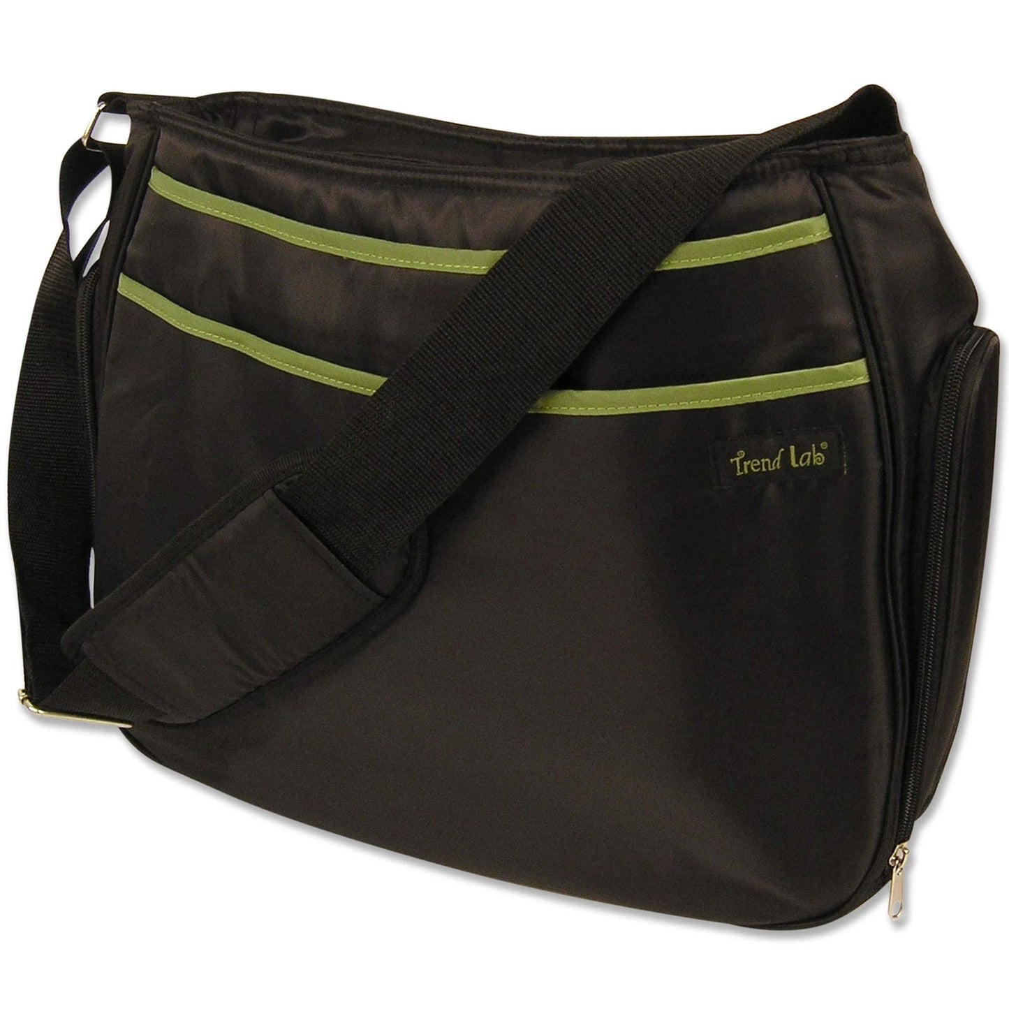 Trend Lab Black With Avocado Ultimate Hobo Style Tote Diaper Bag With Shoulder Strap