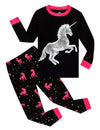 Glow In The Dark Unicorn Big Girl Pajamas For Kids Cotton Pjs Size 10