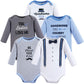 Hudson Baby Unisex Baby Cotton Long-Sleeve Bodysuits, Handsome Fella, 0-3 Months Us