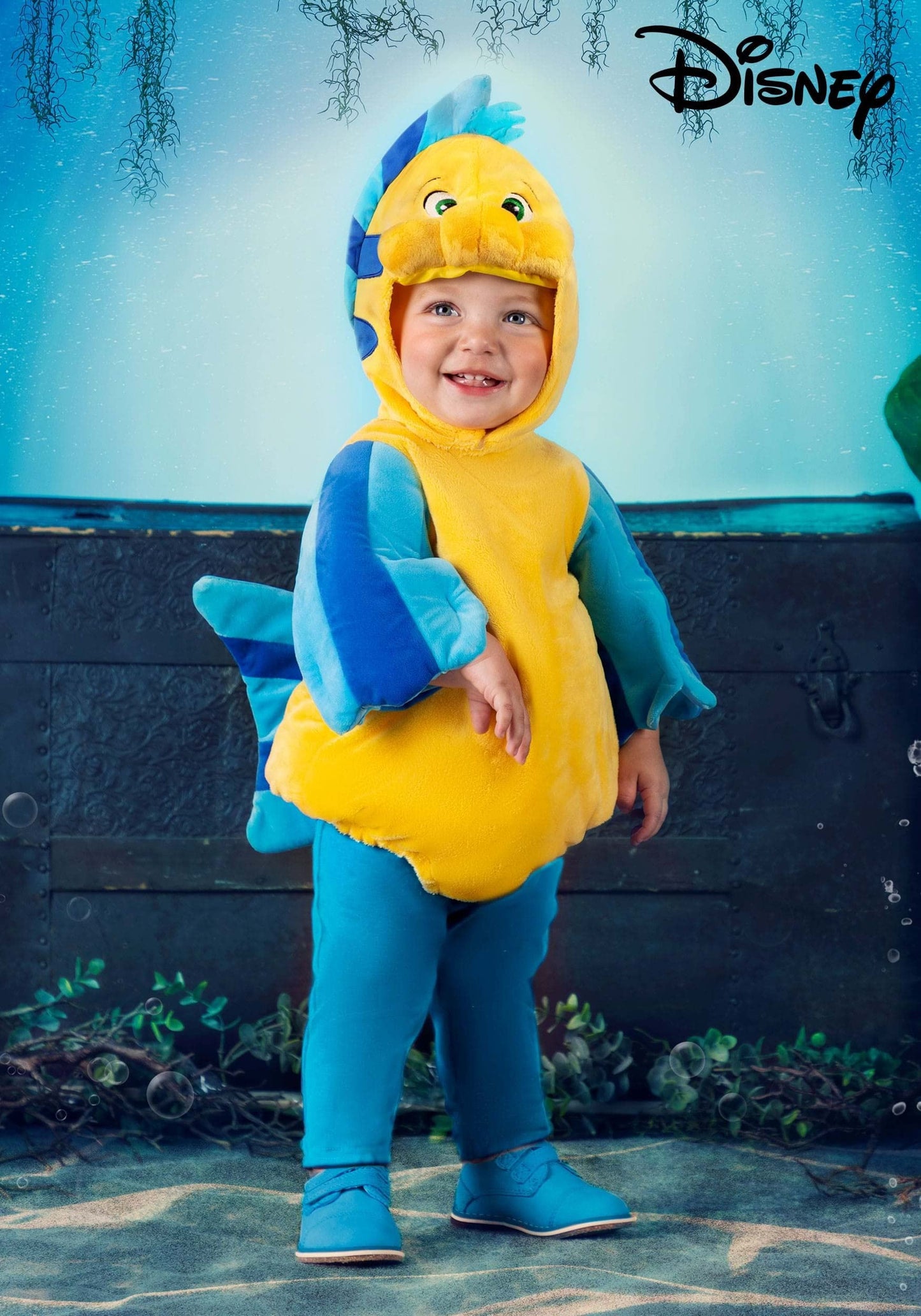 Fun Costumes Disney The Little Mermaid Flounder, Infant, Halloween Cosplay, Ocean Beach Theme Party & Dress Up 12/18 Months