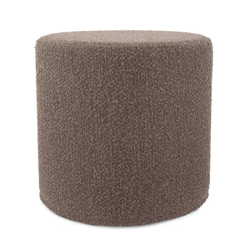 Howard Elliott Collection No-Tip Cylinder Round Ottoman - Pouf with Polyester Cover - Multi-Use Footstool, Side Table or Seat fo