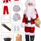 Takuvan Complete Christmas Boys 10Pcs Santa Suit Children Halloween Costume L Red