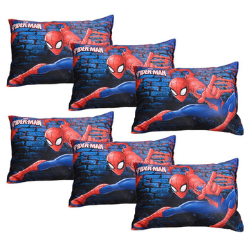 Kuber Industries Marvel Spiderman Print KidS Pillow | Soft Cushion Pillow Filler | Sleeping Pillow Filler For Kids | Polyester 