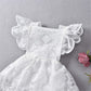 Baby Girl Lace Dress, Princess Dress Tulle White Party Wedding Summer Dress Clothes (White, 6-12Months)