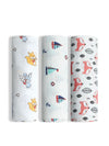 ORANGE SUGAR Swaddle for New Born Baby | Set of 3 | 100% Soft Cotton, Muslin Cloth for New Born Baby, Baby Swaddle Wrap  Jungle
