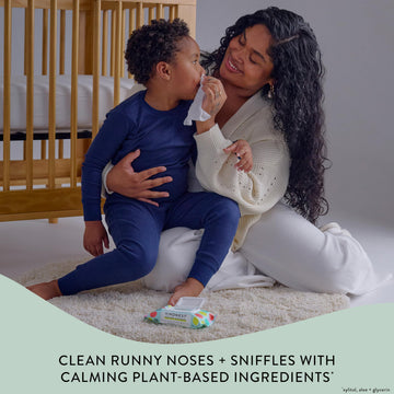 The Honest Company Plant-Based Snot Removing Wipes | Soothing Nose + Face Wipes With Aloe | Hypoallergenic For Sensitive Skin, E