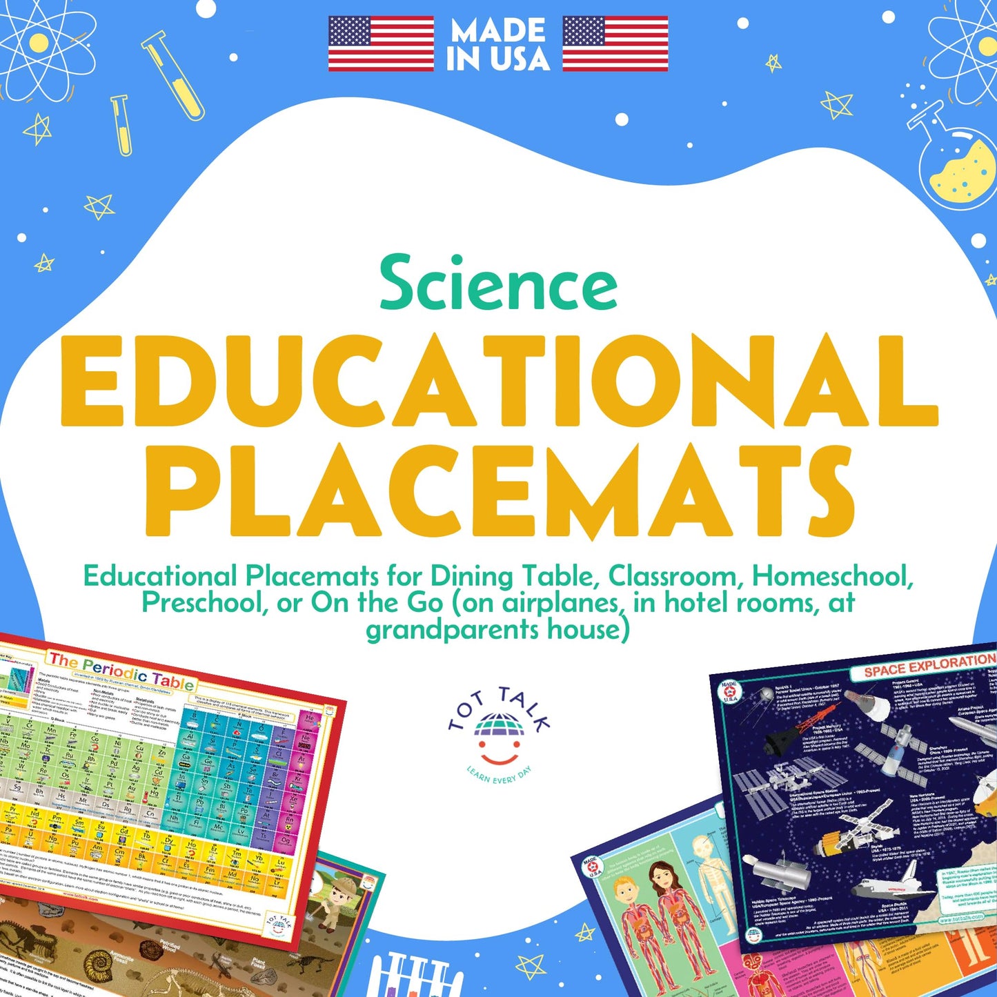 Tot Talk Solar System Educational Placemat For Kids